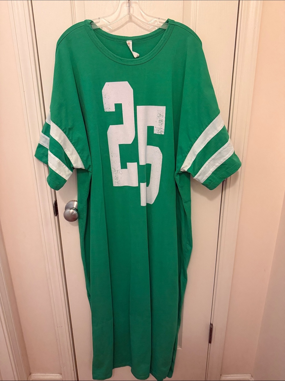 Anthropologie Daily Practice Green Number 25 3X Tee Dress - maxi length